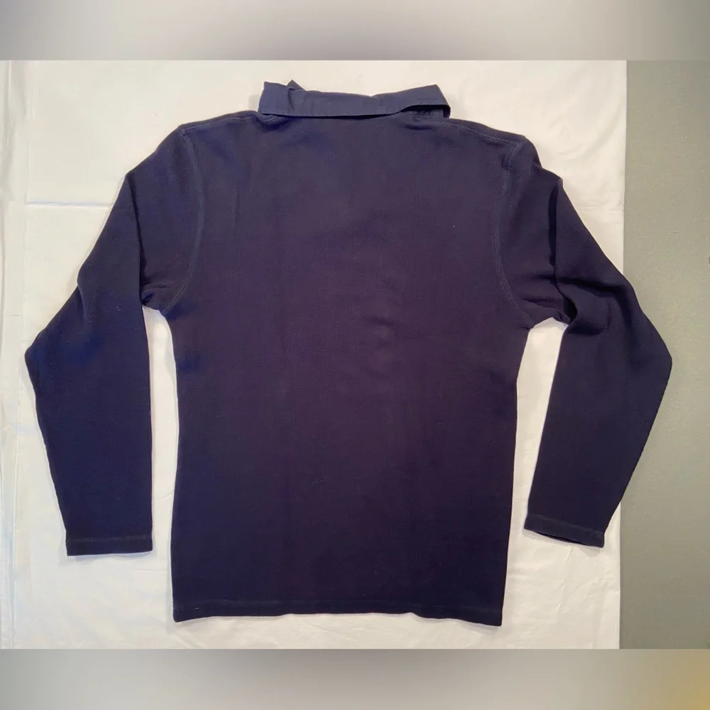 Polo by Ralph Lauren, Long Sleeve Knit Collared‎ Short, Navy Blue, size XL